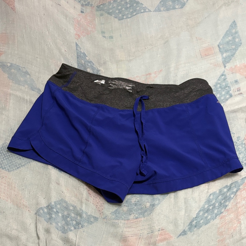 Avia Women's Athletic Shorts in Blue and Gray